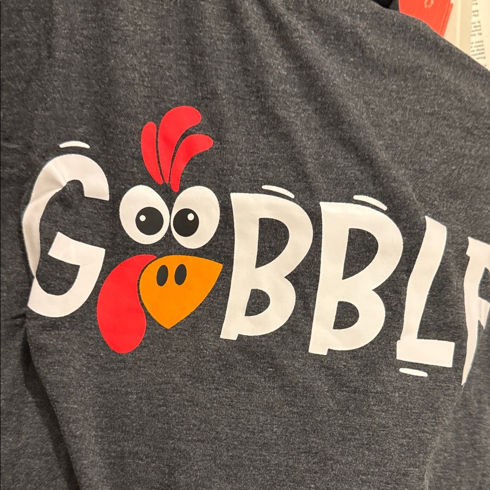 Gray Gobble Graphic T-Shirt NWOT